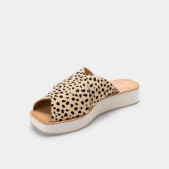 DOLCEVITA CAPRI SANDALS LEOPARD CALF HAIR