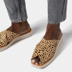 DOLCEVITA CAPRI SANDALS LEOPARD CALF HAIR