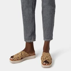 DOLCEVITA CAPRI SANDALS LEOPARD CALF HAIR