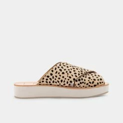 DOLCEVITA CAPRI SANDALS LEOPARD CALF HAIR