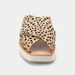 DOLCEVITA CAPRI SANDALS LEOPARD CALF HAIR