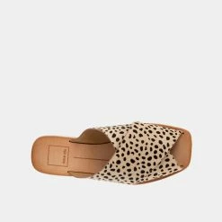 DOLCEVITA CAPRI SANDALS LEOPARD CALF HAIR