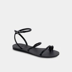 DOLCEVITA DAREN SANDALS BLACK STELLA FLATS