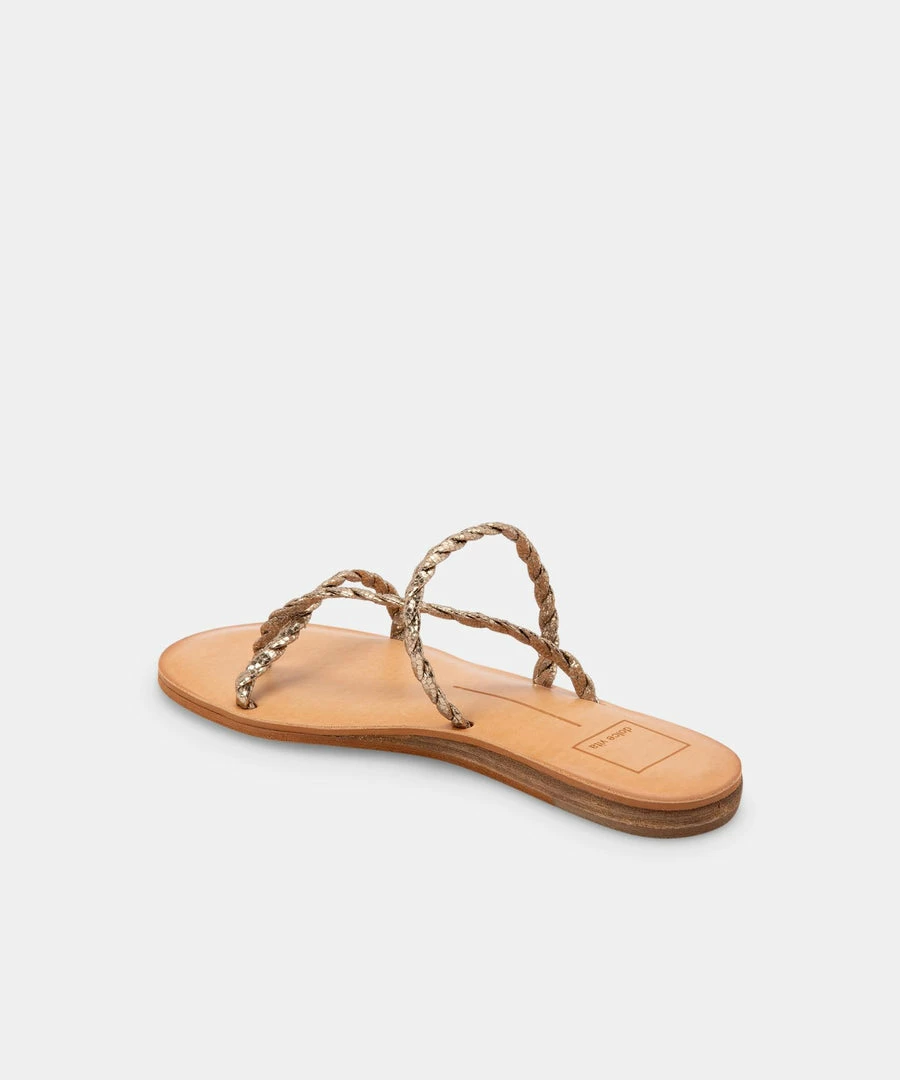 DOLCEVITA DEXLA SANDALS GOLD CRACKLED STELLA