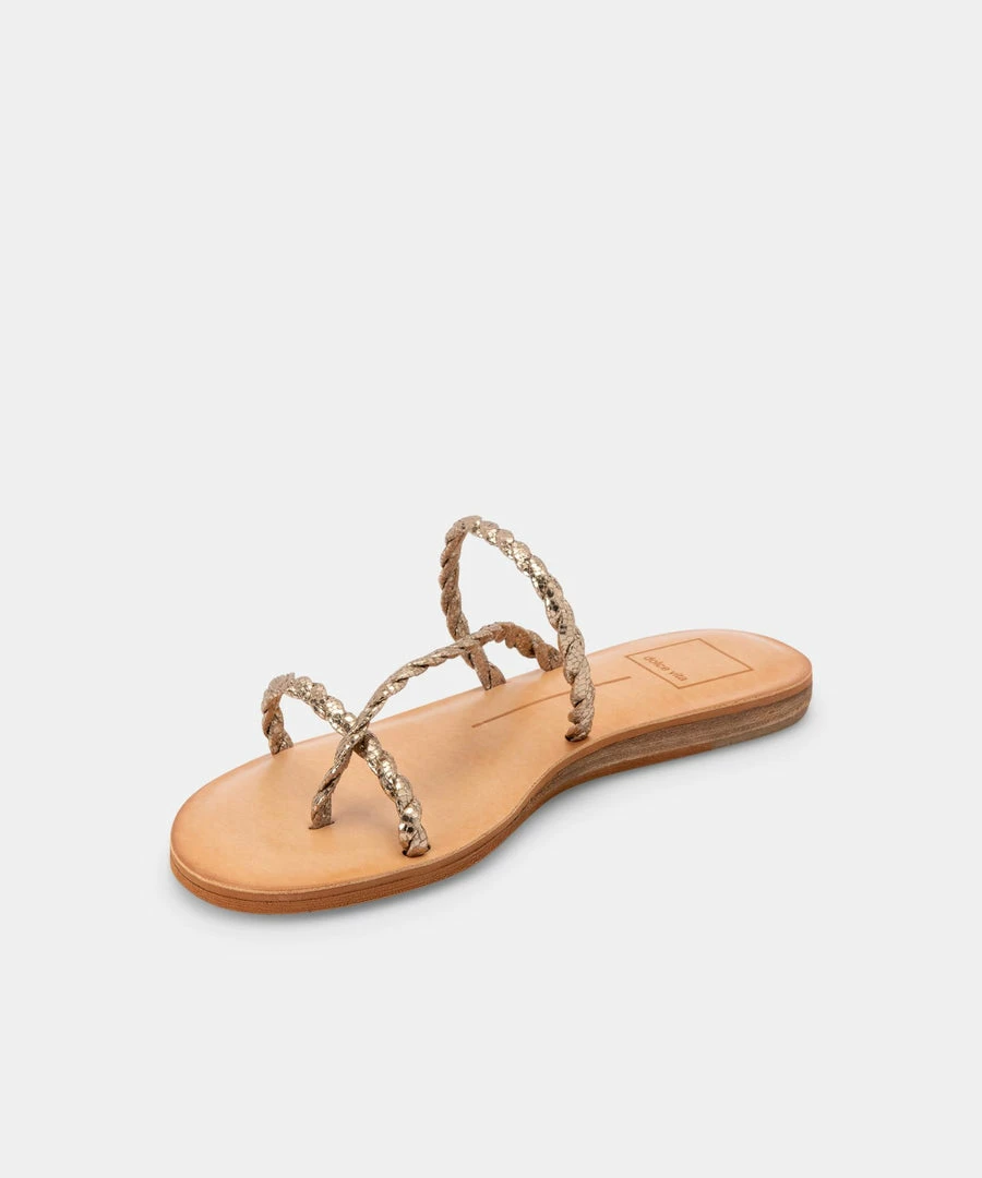 DOLCEVITA DEXLA SANDALS GOLD CRACKLED STELLA