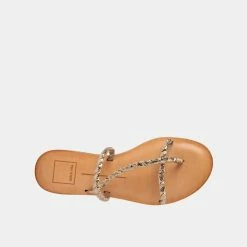 DOLCEVITA DEXLA SANDALS GOLD CRACKLED STELLA