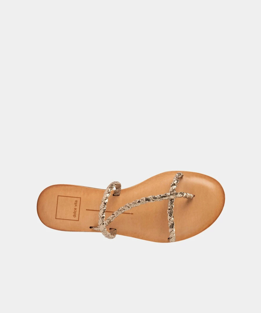 DOLCEVITA DEXLA SANDALS GOLD CRACKLED STELLA