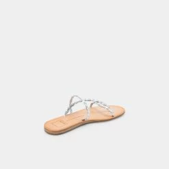 DOLCEVITA DEXLA WIDE SANDALS SILVER CRACKLED STELLA