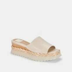 DOLCEVITA SANDALS FRANCY WEDGES SAND LEATHER