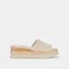 DOLCEVITA SANDALS FRANCY WEDGES SAND LEATHER