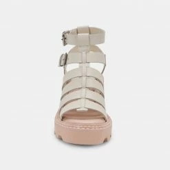 DOLCEVITA GALORE SANDALS IVORY LEATHER