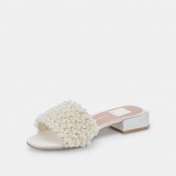 DOLCEVITA HALIE PEARL SANDALS VANILLA PEARLS