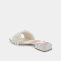 DOLCEVITA HALIE PEARL SANDALS VANILLA PEARLS