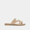 DOLCEVITA IMAN SANDALS LT NATURAL RAFFIA