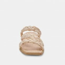 DOLCEVITA IMAN SANDALS LT NATURAL RAFFIA