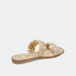 DOLCEVITA BRAIDED DETAILS INDY SANDALS LT NATURAL RAFFIA