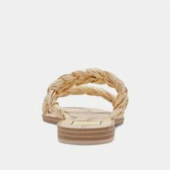 DOLCEVITA BRAIDED DETAILS INDY SANDALS LT NATURAL RAFFIA