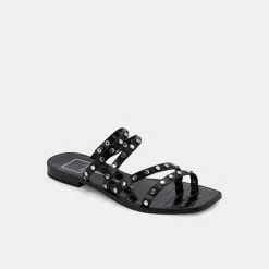 DOLCEVITA IZABEL STUDDED SANDALS BLACK STELLA