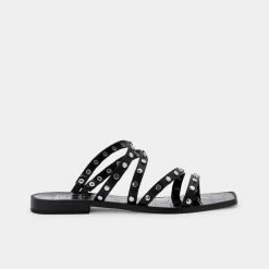 DOLCEVITA IZABEL STUDDED SANDALS BLACK STELLA