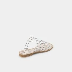 DOLCEVITA IZABEL STUDDED SANDALS CRYSTAL VINYL