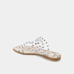 DOLCEVITA IZABEL STUDDED SANDALS CRYSTAL VINYL