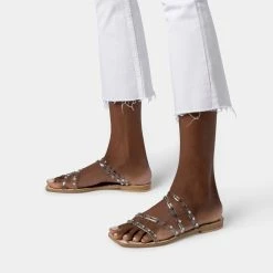 DOLCEVITA IZABEL STUDDED SANDALS CRYSTAL VINYL