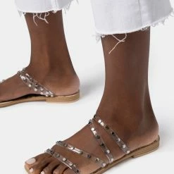 DOLCEVITA IZABEL STUDDED SANDALS CRYSTAL VINYL