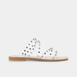 DOLCEVITA IZABEL STUDDED SANDALS CRYSTAL VINYL
