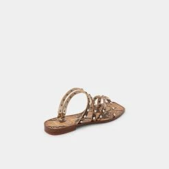 DOLCEVITA IZABEL STUDDED SANDALS MANGO SNAKE PRINT STELLA