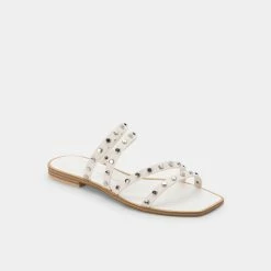 DOLCEVITA IZABEL STUDDED SANDALS OFF WHITE STELLA