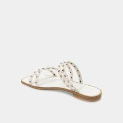 DOLCEVITA IZABEL STUDDED SANDALS OFF WHITE STELLA
