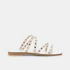 DOLCEVITA IZABEL STUDDED SANDALS OFF WHITE STELLA