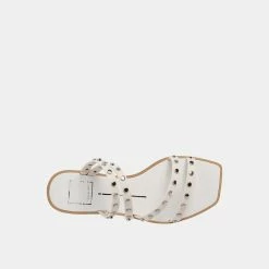 DOLCEVITA IZABEL STUDDED SANDALS OFF WHITE STELLA
