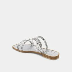 DOLCEVITA IZABEL STUDDED SANDALS SILVER METALLIC STELLA