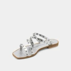 DOLCEVITA IZABEL STUDDED SANDALS SILVER METALLIC STELLA