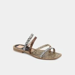 DOLCEVITA IZABEL SANDALS COGNAC MULTI COBRA SPOTTED STELLA
