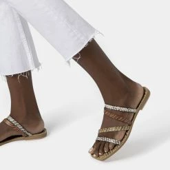 DOLCEVITA IZABEL WIDE SANDALS COGNAC MULTI COBRA SPOTTED STELLA