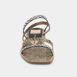 DOLCEVITA IZABEL SANDALS COGNAC MULTI COBRA SPOTTED STELLA