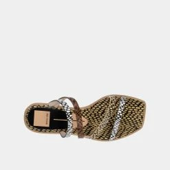 DOLCEVITA IZABEL SANDALS COGNAC MULTI COBRA SPOTTED STELLA