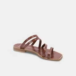 DOLCEVITA IZABEL SANDALS TOBACCO CROCO PRINT STELLA