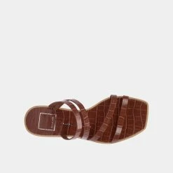 DOLCEVITA IZABEL SANDALS TOBACCO CROCO PRINT STELLA
