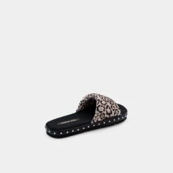 DOLCEVITA FLATS MOCHI SLIPPERS BEIGE LEOPARD