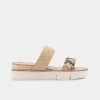 DOLCEVITA PARNI SANDALS DARK SAND EMBOSSED LEATHER