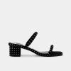 DOLCEVITA RIYA STUDDED WIDE SANDALS BLACK SUEDE