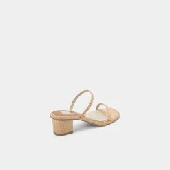 DOLCEVITA RIYA SANDALS LT NATURAL RAFFIA