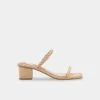 DOLCEVITA RIYA SANDALS LT NATURAL RAFFIA