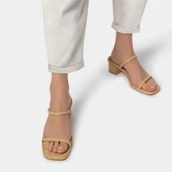 DOLCEVITA RIYA SANDALS LT NATURAL RAFFIA