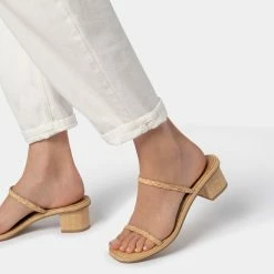 DOLCEVITA RIYA SANDALS LT NATURAL RAFFIA