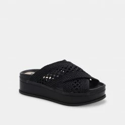 DOLCEVITA WINONA SANDALS BLACK WOVEN