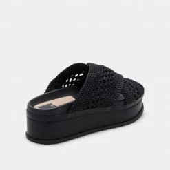 DOLCEVITA WINONA SANDALS BLACK WOVEN